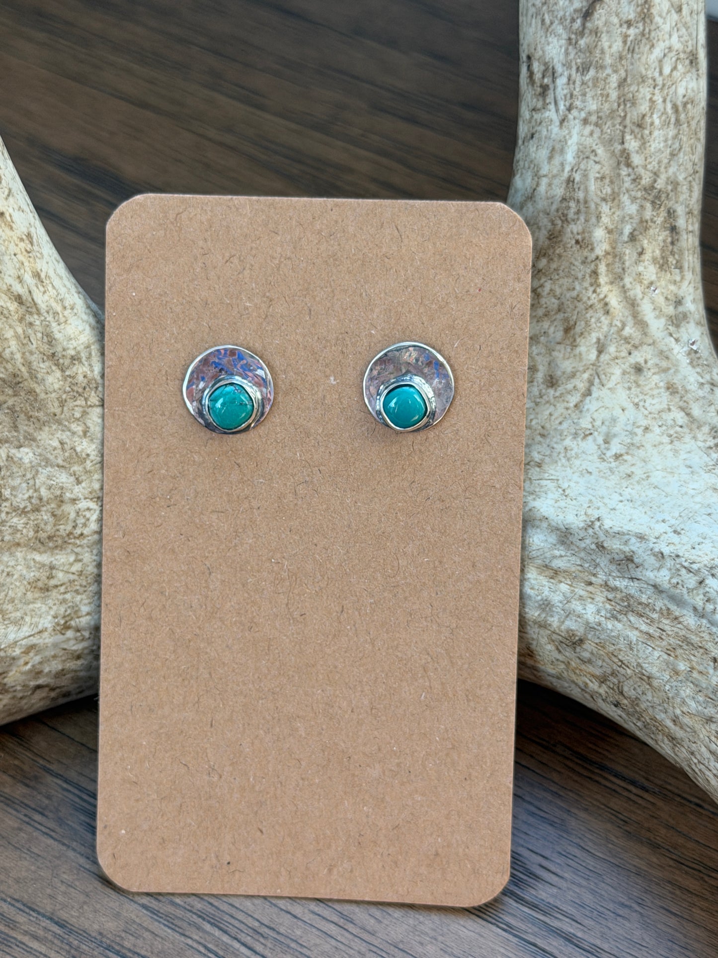 Hubei Turquoise Stud Earrings