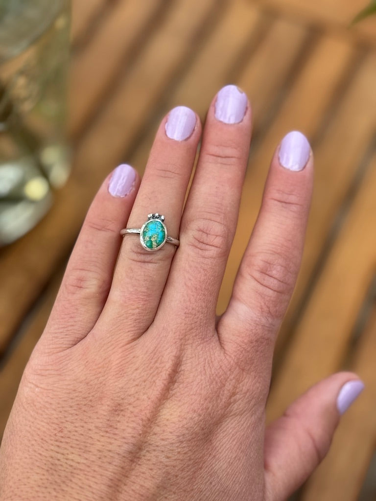 Turquoise Crown Ring - Size 5